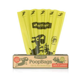 กระเป๋า Poop ที่ย่อยสลายได้อย่างมีประสิทธิภาพถุงขยะมูลฝอยที่ย่อยสลายได้ที่สามารถย่อยได้แบบ Compostable Disposable Dog Bags